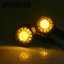 Motorcycle Universal Retro LED Turn Signal Light(Black Shell Yellow Cover)