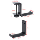Headphone Bracket Internet Cafe Monitor Earphone Hanger Desktop Earphone Display Stand, Style: Lock Clip Type (Black)