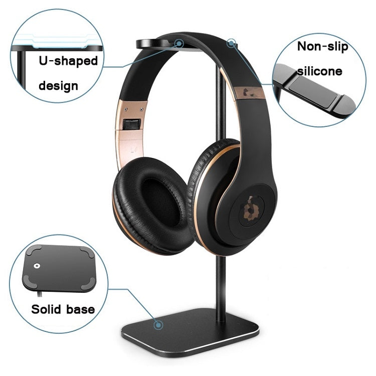 Z9 Headset Aluminum Alloy Bracket Internet Cafe Headset Display Stand(Rose Gold)