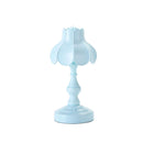 Retro Charging Table Lamp Bedroom Bed LED Eye Protection Light(LD05 Lotus Light Blue)
