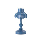 Retro Charging Table Lamp Bedroom Bed LED Eye Protection Light(LD05 Lotus Gray Blue)