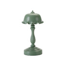 Retro Charging Table Lamp Bedroom Bed LED Eye Protection Light(LD04 Flower Hat Gray Green)