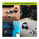 3 PCS Stick-On Headset Bracket Wall-Mounted Gamepad Bracket(Transparent)