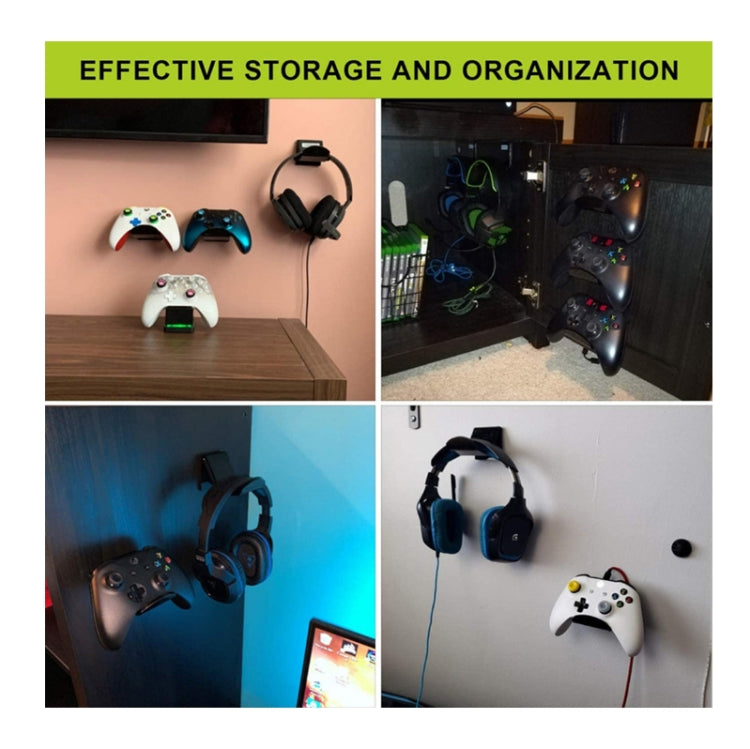 3 PCS Stick-On Headset Bracket Wall-Mounted Gamepad Bracket(Transparent)