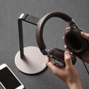 Aluminum Alloy Headphone Holder H-Stand Headphone Display Stand Headphone Storage Rack(Silver)