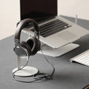 Aluminum Alloy Headphone Holder H-Stand Headphone Display Stand Headphone Storage Rack(Dark Gray)