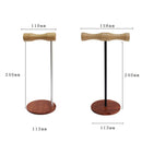 Creative Metal Rod Wooden Head-mounted Headphone Stand Display Holder, Colour: Double-sided Black Metal Rod