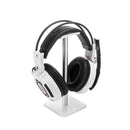 Headphone Holder Aluminum Alloy Internet Cafe Computer Headphone Stand Hanger Hook Display Shelf( D5 Silver White)