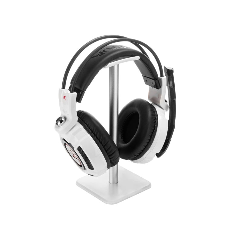 Headphone Holder Aluminum Alloy Internet Cafe Computer Headphone Stand Hanger Hook Display Shelf( D5 Silver White)