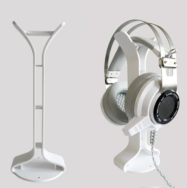 2 PCS Universal Headphone Holder Display Shelf Internet Cafe Computer Headphone Hanger(White )