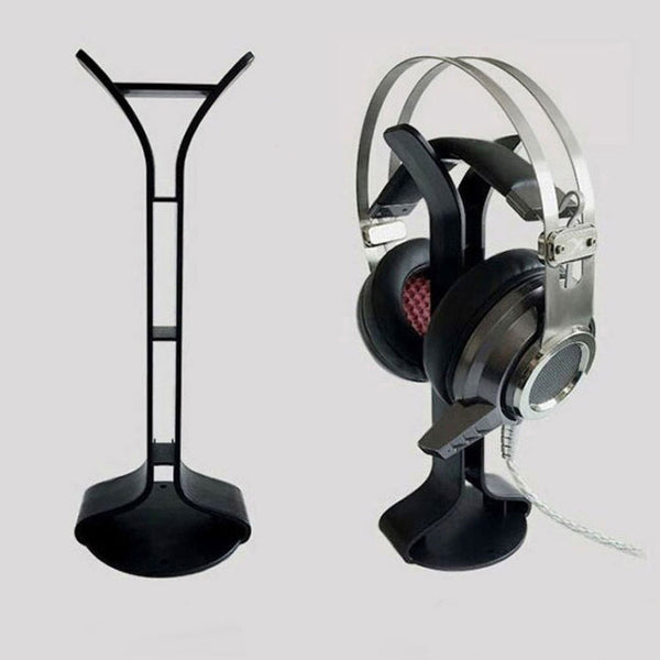 2 PCS Universal Headphone Holder Display Shelf Internet Cafe Computer Headphone Hanger(Black )
