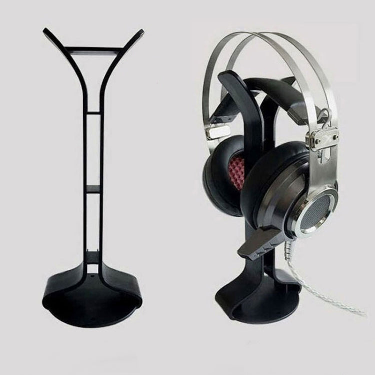 2 PCS Universal Headphone Holder Display Shelf Internet Cafe Computer Headphone Hanger(Black )