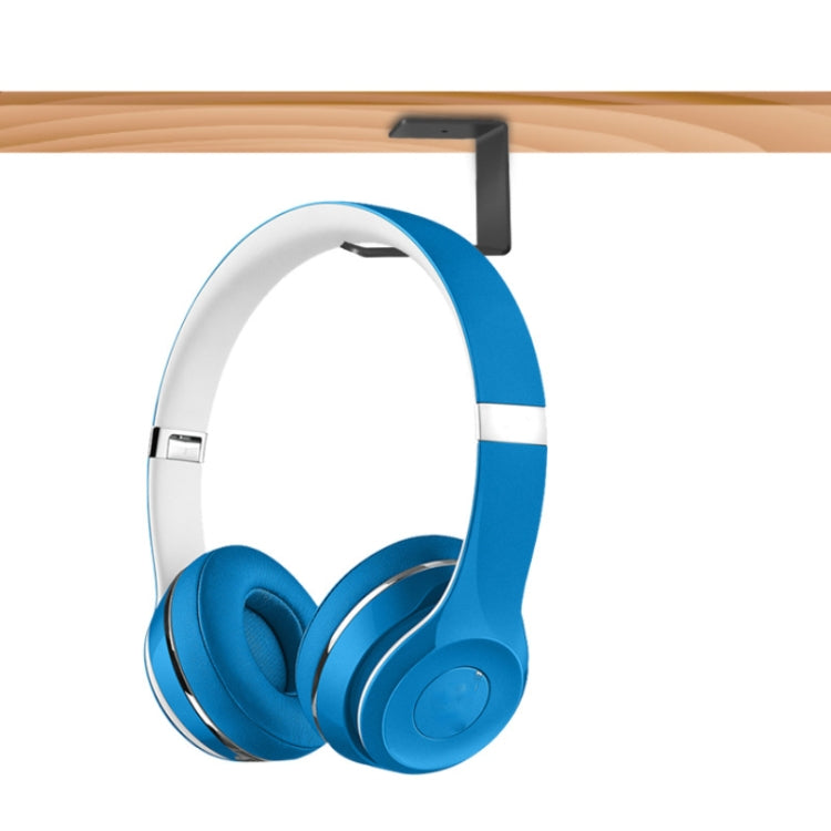 2 PCS Z5 All-Aluminum Alloy Headphone Holder Hanger Hook Wall Display Shelf(Black)