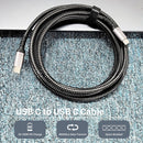 2 PCS WOTOBE PD100W 5A Type-C to Type-C Fast Charging Data Cable With E-Mark Chip, Model: 3m(Black)