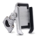 Bicycle Riding Navigation Mobile Phone Holder Motorcycle Car Aluminum Alloy Mobile Phone Holder(Handlebar Silver)
