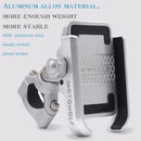 Bicycle Riding Navigation Mobile Phone Holder Motorcycle Car Aluminum Alloy Mobile Phone Holder(Handlebar Silver)