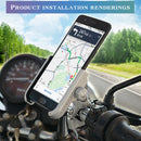 Bicycle Riding Navigation Mobile Phone Holder Motorcycle Car Aluminum Alloy Mobile Phone Holder(Handlebar Silver)