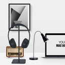 D6 Headset Aluminum Alloy Earphone Holder Internet Cafe Computer Headphone Hanger Display Shelf(Black)