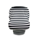 Multifunctional Enlarged Stroller Windshield Breastfeeding Towel Baby Seat Cover(Black and White Stripes)