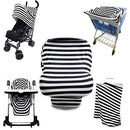 Multifunctional Enlarged Stroller Windshield Breastfeeding Towel Baby Seat Cover(Leaf Flowers)