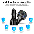 2 PCS BK-358 3A QC3.0 4USB Car Charger One For Four Mobile Phone Car Charger(White)
