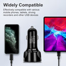 2 PCS BK-358 3A QC3.0 4USB Car Charger One For Four Mobile Phone Car Charger(White)