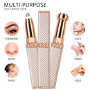 Two In One USB Rechargeable Lipstick Shaver Lady Eyebrow Trimmer