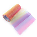 2 PCS Glitter Rainbow Net Yarn Roll for Photo Background / Desktop Decoration / Skirt, Length: 9m, Width: 15cm(ABK3 Rainbow Gradient Glitter)