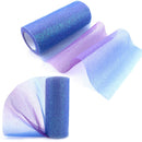 2 PCS Glitter Rainbow Net Yarn Roll for Photo Background / Desktop Decoration / Skirt, Length: 9m, Width: 15cm(ABK4 Blue Purple Gradient Glitter)