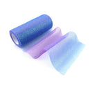 2 PCS Glitter Rainbow Net Yarn Roll for Photo Background / Desktop Decoration / Skirt, Length: 9m, Width: 15cm(ABK4 Blue Purple Gradient Glitter)