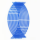 5 Sheets Motorcycle Rim Stickers Personality Wheels Modified Decals(Blue)