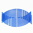 5 Sheets Motorcycle Rim Stickers Personality Wheels Modified Decals(Blue)