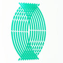5 Sheets Motorcycle Rim Stickers Personality Wheels Modified Decals(Green)
