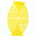 5 Sheets Motorcycle Rim Stickers Personality Wheels Modified Decals(Yellow)