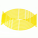 5 Sheets Motorcycle Rim Stickers Personality Wheels Modified Decals(Yellow)