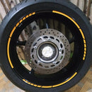 5 Sheets Motorcycle Rim Stickers Personality Wheels Modified Decals (Colour)