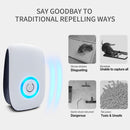 H12 2 PCS Ultrasonic Electronic Mouse Repeller Household Mini Mosquito Repeller, Product specification: EU Plug(White)