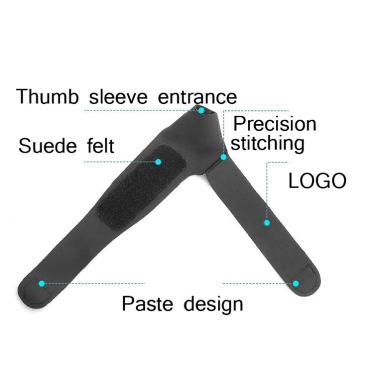 2 PCS Volleyball Badminton Tendon Sheath Wristband Thin Wrist Sprain Thumb Cover, Specification: Mï¼ˆLeft Handï¼‰