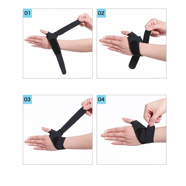 2 PCS Volleyball Badminton Tendon Sheath Wristband Thin Wrist Sprain Thumb Cover, Specification: Mï¼ˆLeft Handï¼‰