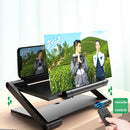 Folding Pull-Out Lifting Mobile Phone Screen High-Definition Amplifier Anti-Blue Light 3D Amplifier 12 inch (Black)