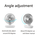D77 Desktop Automatic Shaking hHead Fan Mute Portable Home Office Dormitory USB Fan(Ivory)
