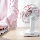 D77 Desktop Automatic Shaking hHead Fan Mute Portable Home Office Dormitory USB Fan(Ivory)