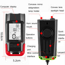 WEST BIKING 3 In 1 Wireless Bicycle Speedometer With Horn & Front Light (Black)