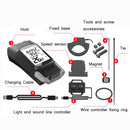 WEST BIKING 3 In 1 Wireless Bicycle Speedometer With Horn & Front Light (Black)
