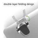 XSZJ-01 2 PCS Mini Notebook Holder Portable Foldable Metal Heat Dissipation Computer Stand(Silver)