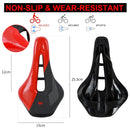 WEST BIKING Cycling Seat Hollow Breathable Comfortable Saddle Riding Equipment(Black Red)