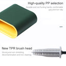 2 PCS Household Long Handle Soft Plastic Gap Toilet Brush TPR Decontamination Cleaning Brush(White)