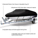 210D Waterproof Boat Cover Speedboat Towed Fishing V-Shaped Boat Cover Rain And Sun Protection Cover, Specification: 14-16FT 530x290cm