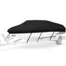210D Waterproof Boat Cover Speedboat Towed Fishing V-Shaped Boat Cover Rain And Sun Protection Cover, Specification: 17-19FT 600x310cm