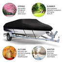 210D Waterproof Boat Cover Speedboat Towed Fishing V-Shaped Boat Cover Rain And Sun Protection Cover, Specification: 17-19FT 600x310cm